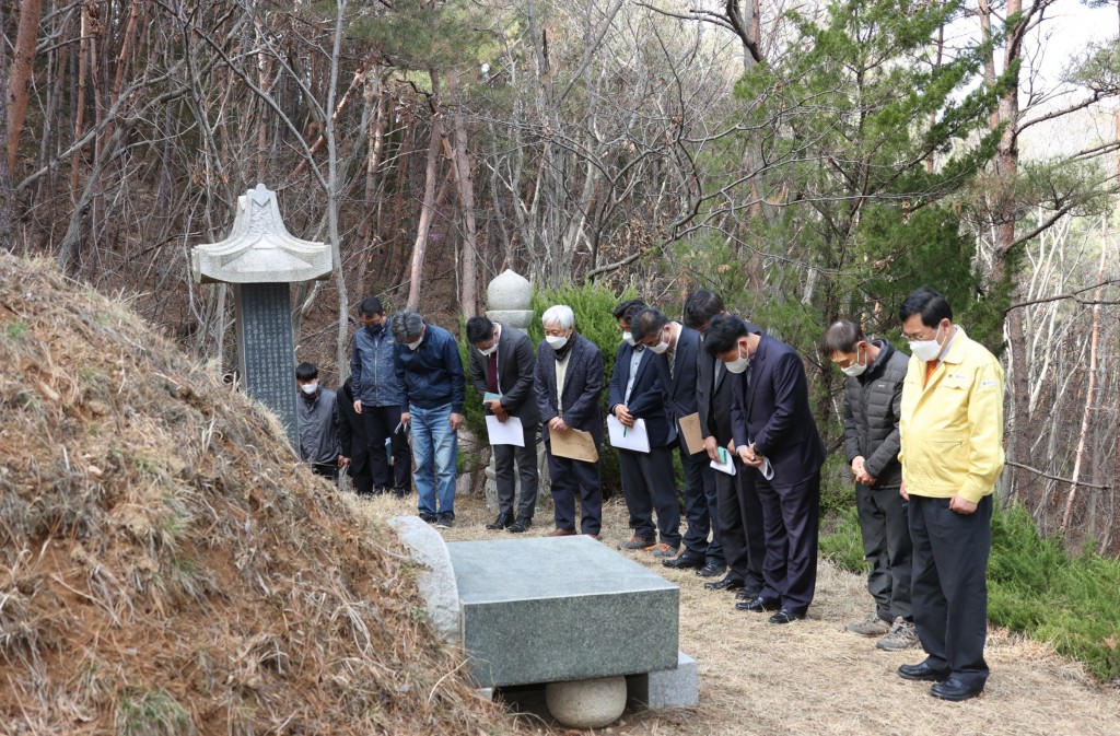 경주시, '고헌 박상진 의사' 묘역 진입로 정비로 업적 기린다 (1)