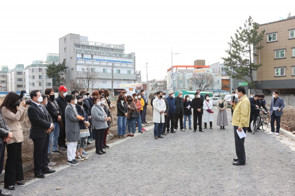 황성동 공영주차장 조성 부지 현장점검