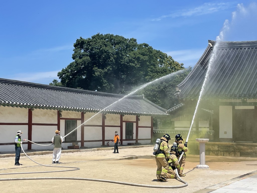 20210621 목조문화재 소방합동훈련 사진1